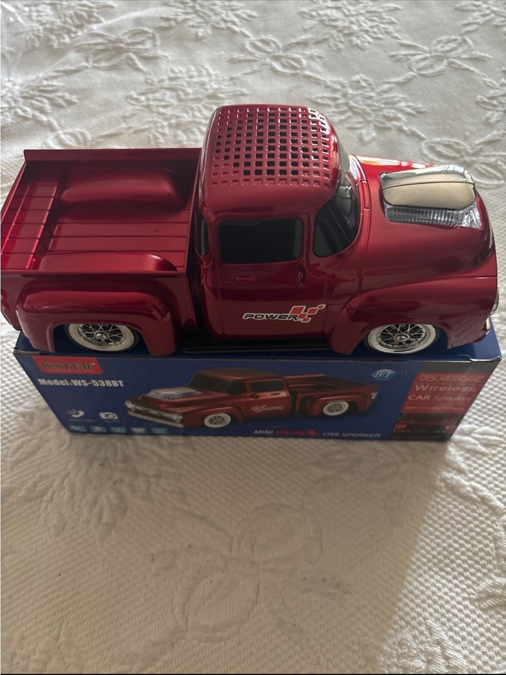 WSTER Red Mini Truck Bluetooth Speaker - WS-538BT